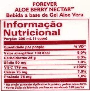 Rotulo Aloe Berry Nectar
