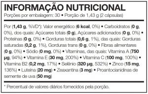 Forever iVision - Informação Nutricional